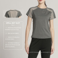 Wholesale Women Blouses Short Sleeve Sport  Yoga Top Gym T Shirt Sports Running T shirt Workout Tank Fitness Tops with Mesh